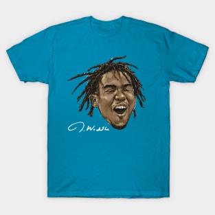 Jaylen Waddle Miami Portrait T-Shirt